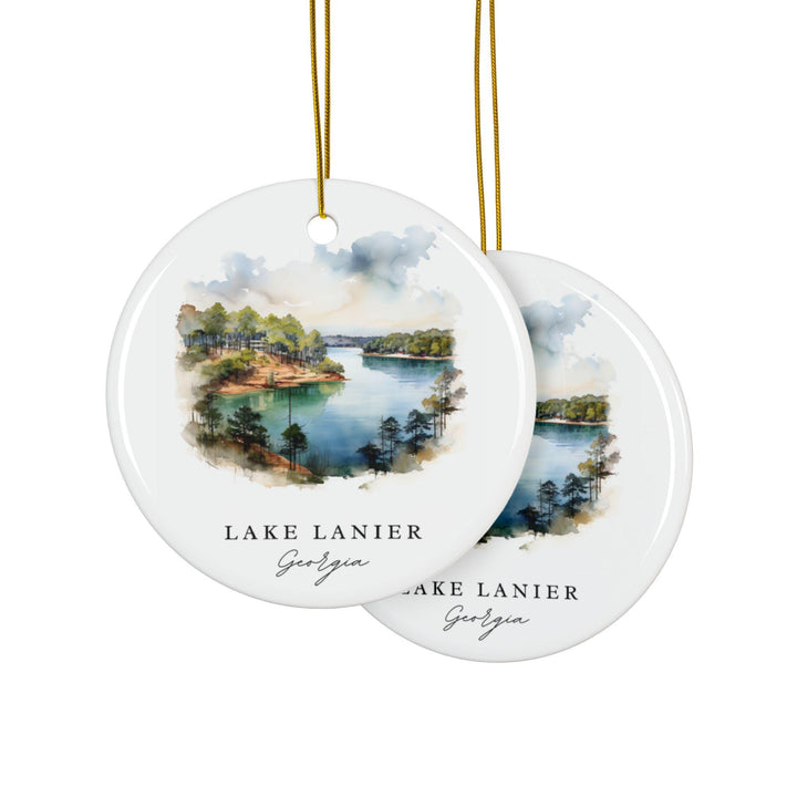 Lake Lanier Ornament: Unique Lake Lanier Souvenir, Lake Lanier Xmas Decor, and Authentic Lake Lanier GA Gift