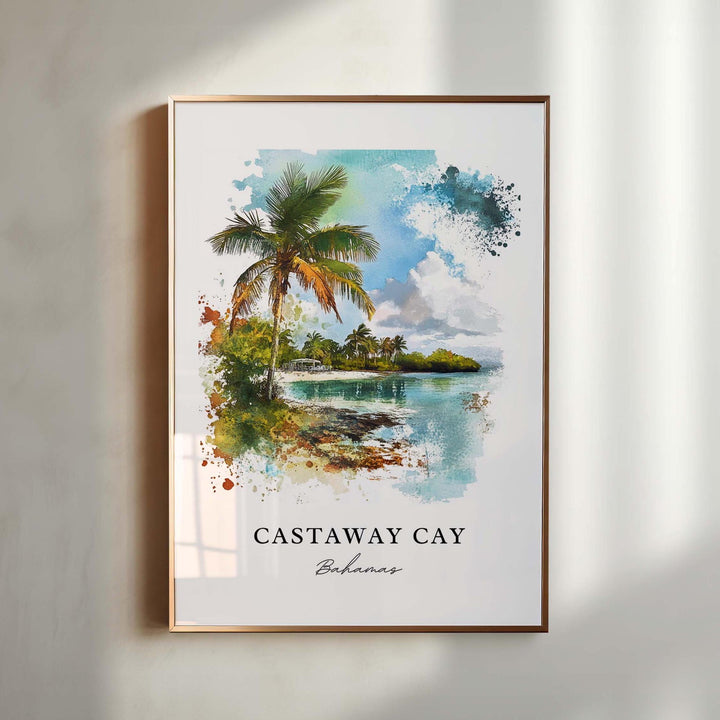 Castaway Cay Wall Art, Castaway Cay Print, Castaway Cay Bahamas, Castaway Cay Bahamas Gift,