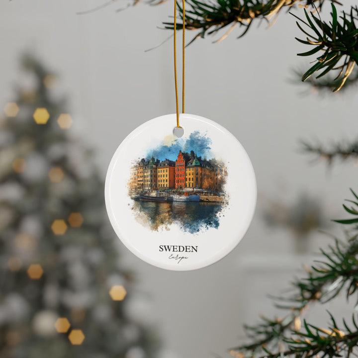 Sweden Ornament: Unique Sweden Souvenir, Sweden Xmas Decor, and Authentic Sweden Country Gift