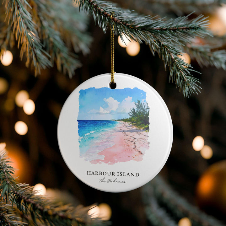 Harbour Island Ornament: Unique Bahamas Souvenir, Harbour Island Xmas Decor, and Authentic Harbour Island Gift