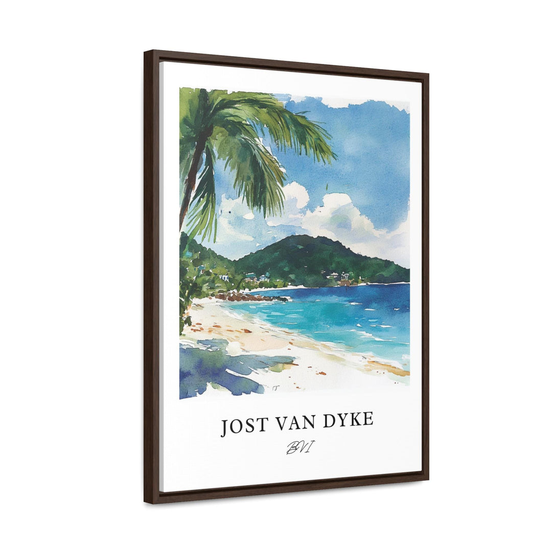 Jost Van Dyke Wall Art, BVI Print, Jost Van Dyke Watercolor Art, British Virgin Islands Gift,
