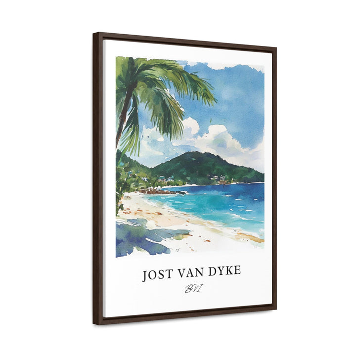 Jost Van Dyke Wall Art, BVI Print, Jost Van Dyke Watercolor Art, British Virgin Islands Gift,