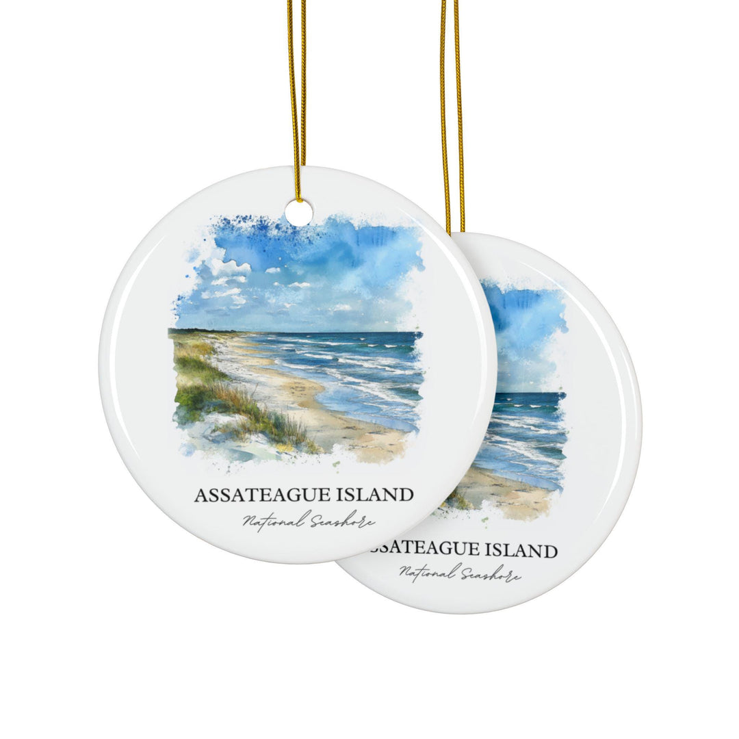 Assateague Island Ornament: Unique Assateague Island Souvenir, Assateague Island Xmas Decor, and Authentic Assateague Island Gift