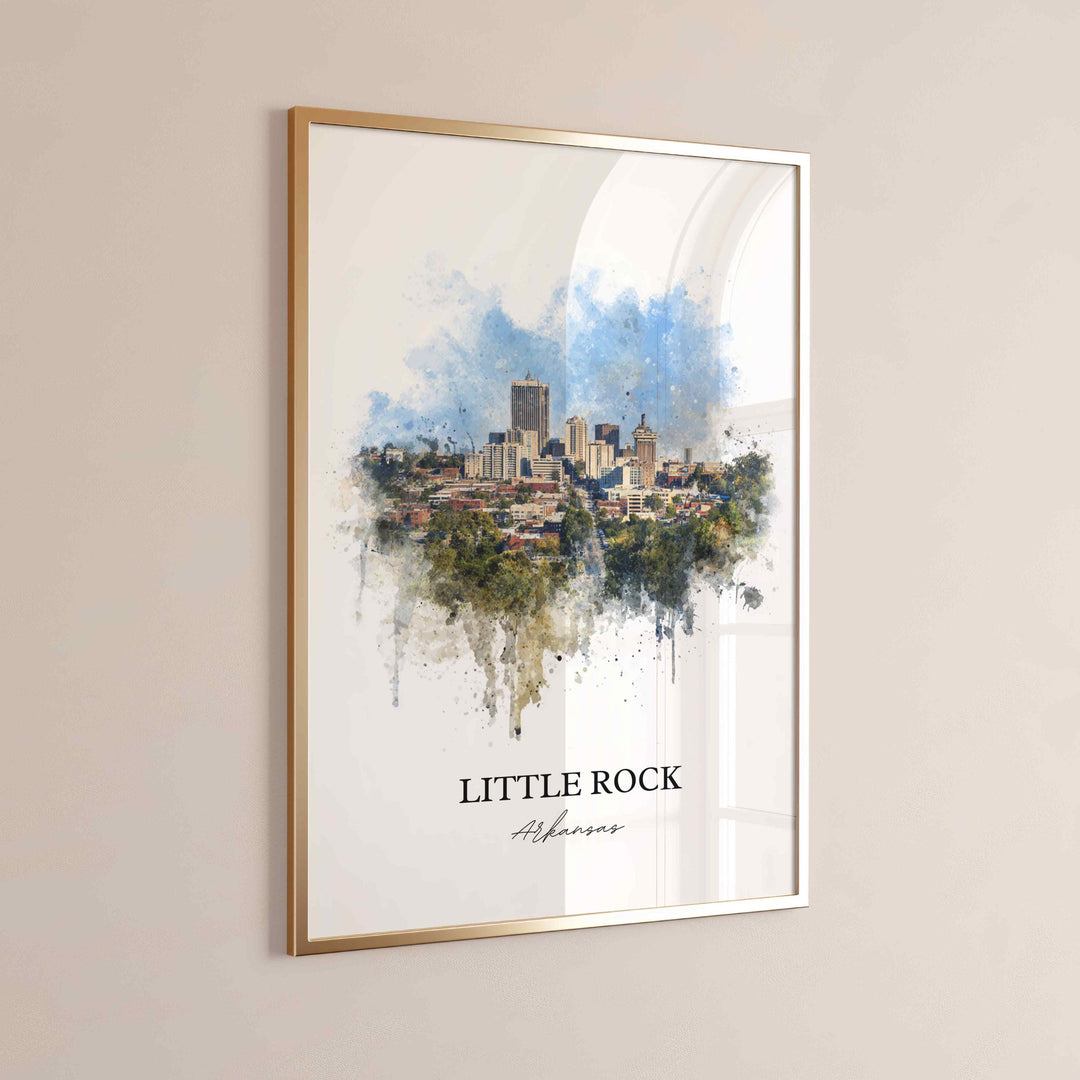 Little Rock, Arkansas – Watercolor Art Print