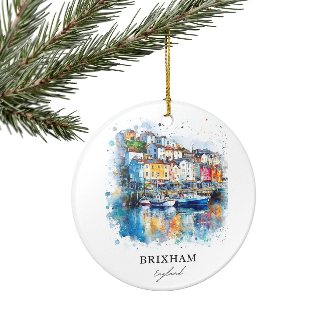 Brixham Ornament: Unique Brixham Souvenir, Brixham Xmas Decor, and Authentic Brixham England Gift