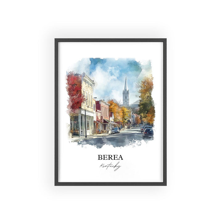Berea KY Wall Art, Madison County KY Print, Kentucky Watercolor Art, Berea Kentucky Gift, Travel Print, Travel Poster, Housewarming Gift
