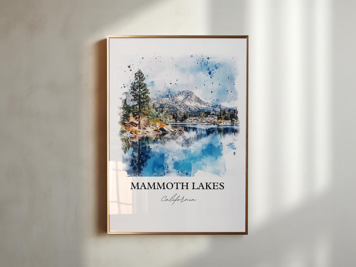 Mammoth Lakes Art, June Mountain Print, Sierra Nevada Watercolor Art, Mammoth Lakes Gift, Travel Print, Travel Poster, Housewarming Gift