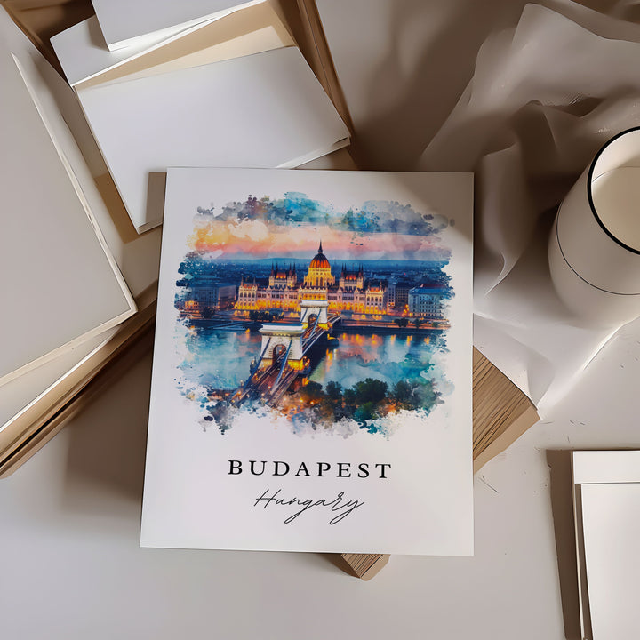 Budapest wall art - Hungary, Budapest print, Budapest Skyline gift, Hungary Birthday present, Custom Text, Perfect Gift