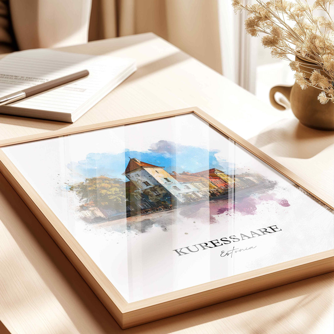 Kuressaare, Estonia – Watercolor Art Print