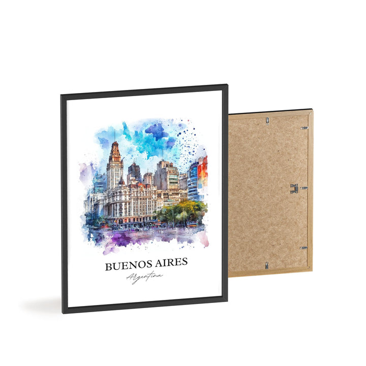 Buenos Aires Wall Art, Buenos Aires Print, Argentina Watercolor Art, Buenos Aires Gift, Travel Print, Travel Poster, Housewarming Gift