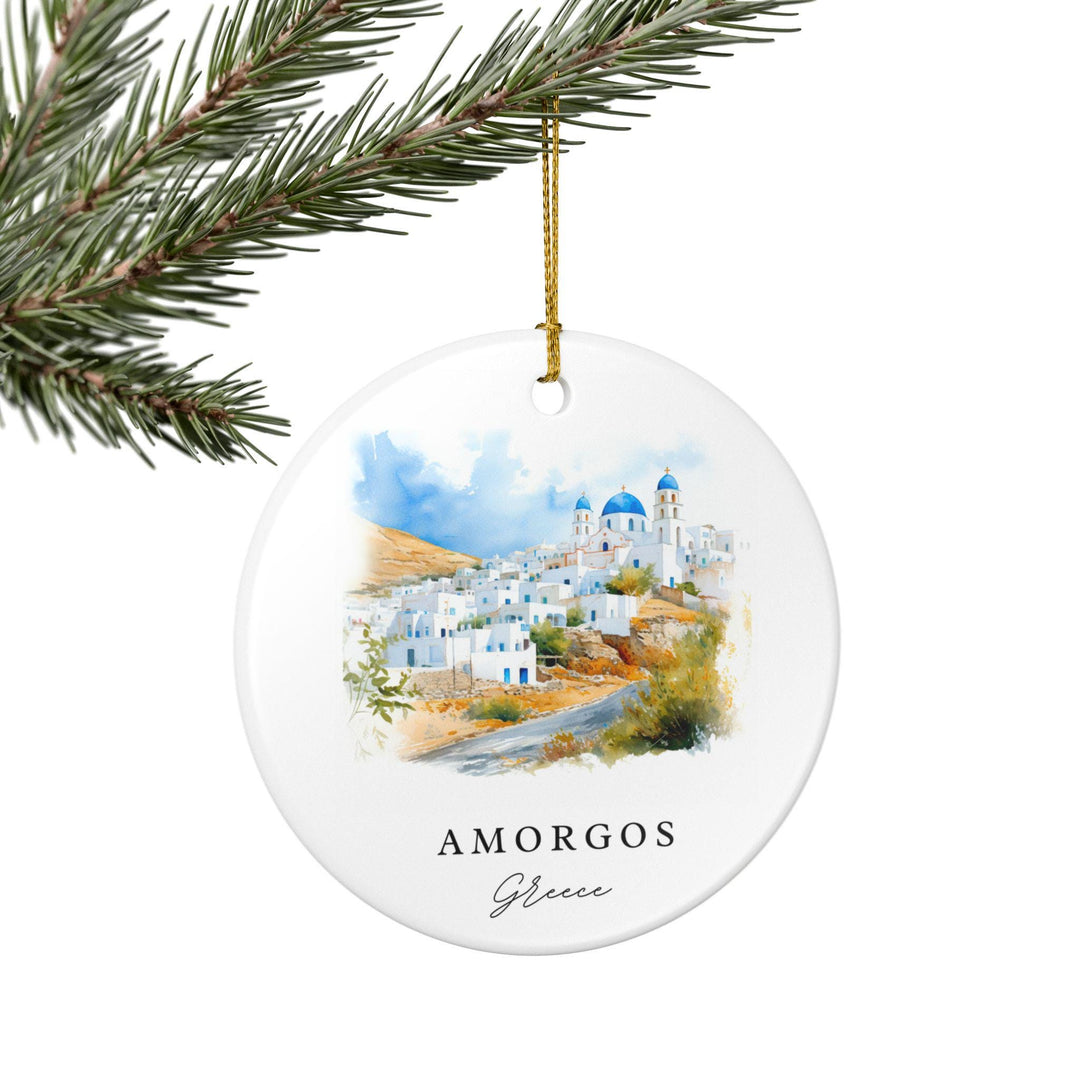 Amorgos, Greece Ornament: Unique Amorgos Souvenir, Amorgos Greece Xmas Decor, and Authentic Greece Gift