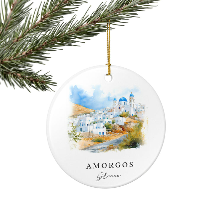 Amorgos, Greece Ornament: Unique Amorgos Souvenir, Amorgos Greece Xmas Decor, and Authentic Greece Gift