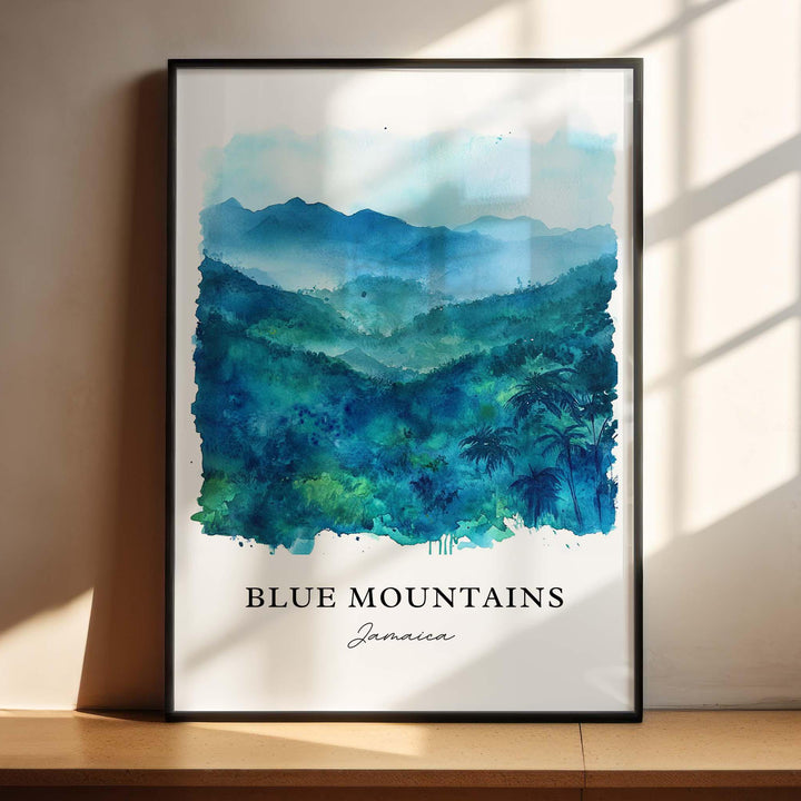 Blue Mountains Jamaica Wall Art - Caribbean Print