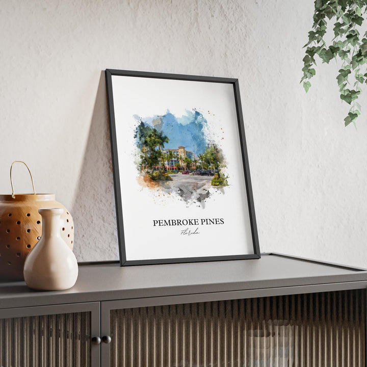 Pembroke Pines, Florida – Watercolor Art Print