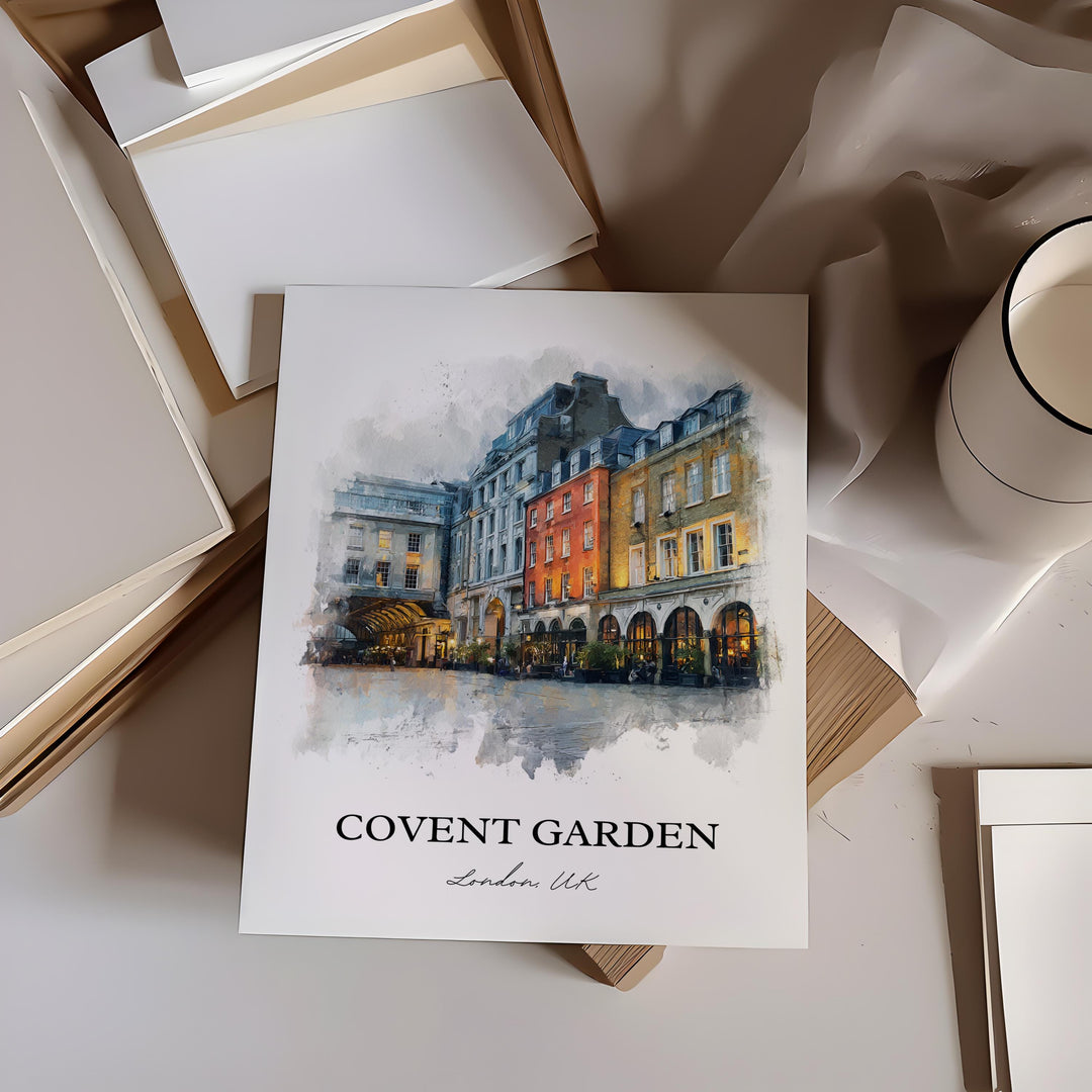 Covent Garden, England – Watercolor Art Print