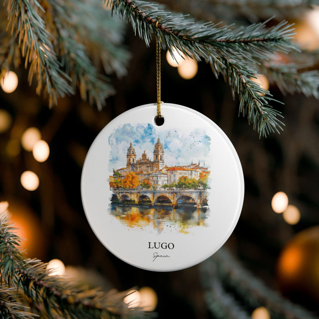 Lugo Spain Ornament: Unique Lugo Spain Souvenir, Lugo Spain Xmas Decor, and Authentic Spain Gift