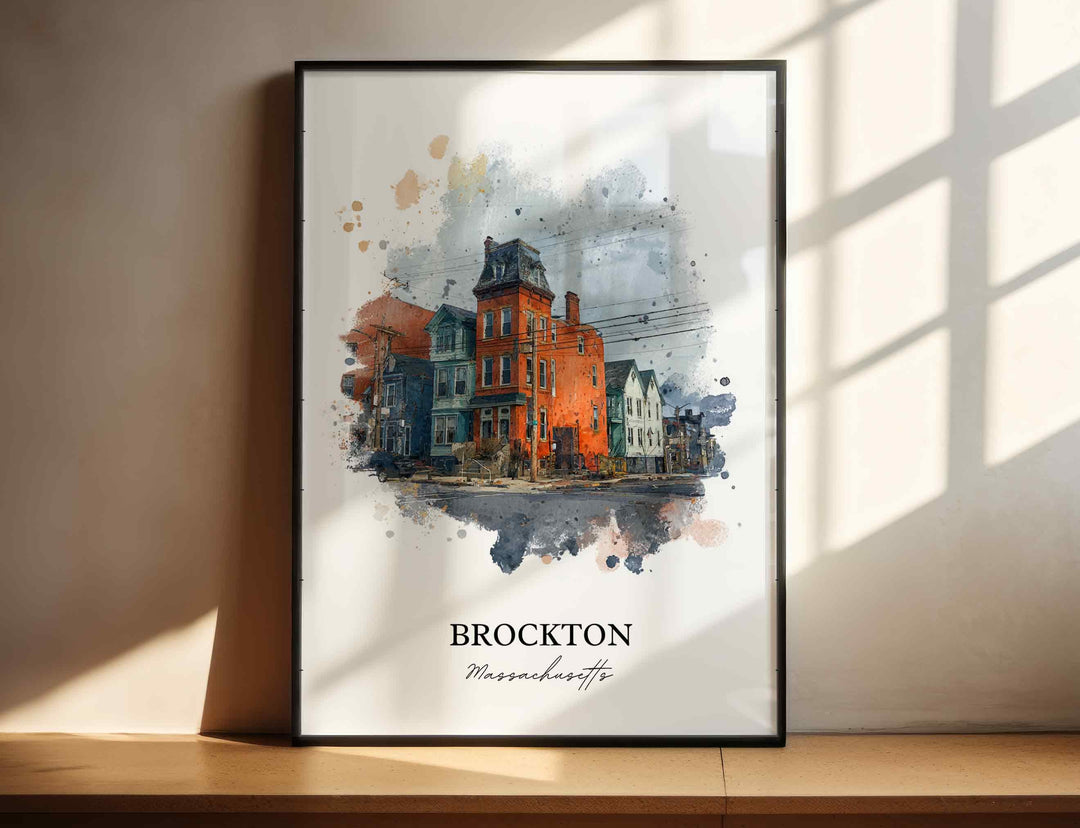 Brockton, Massachusetts – Watercolor Art Print