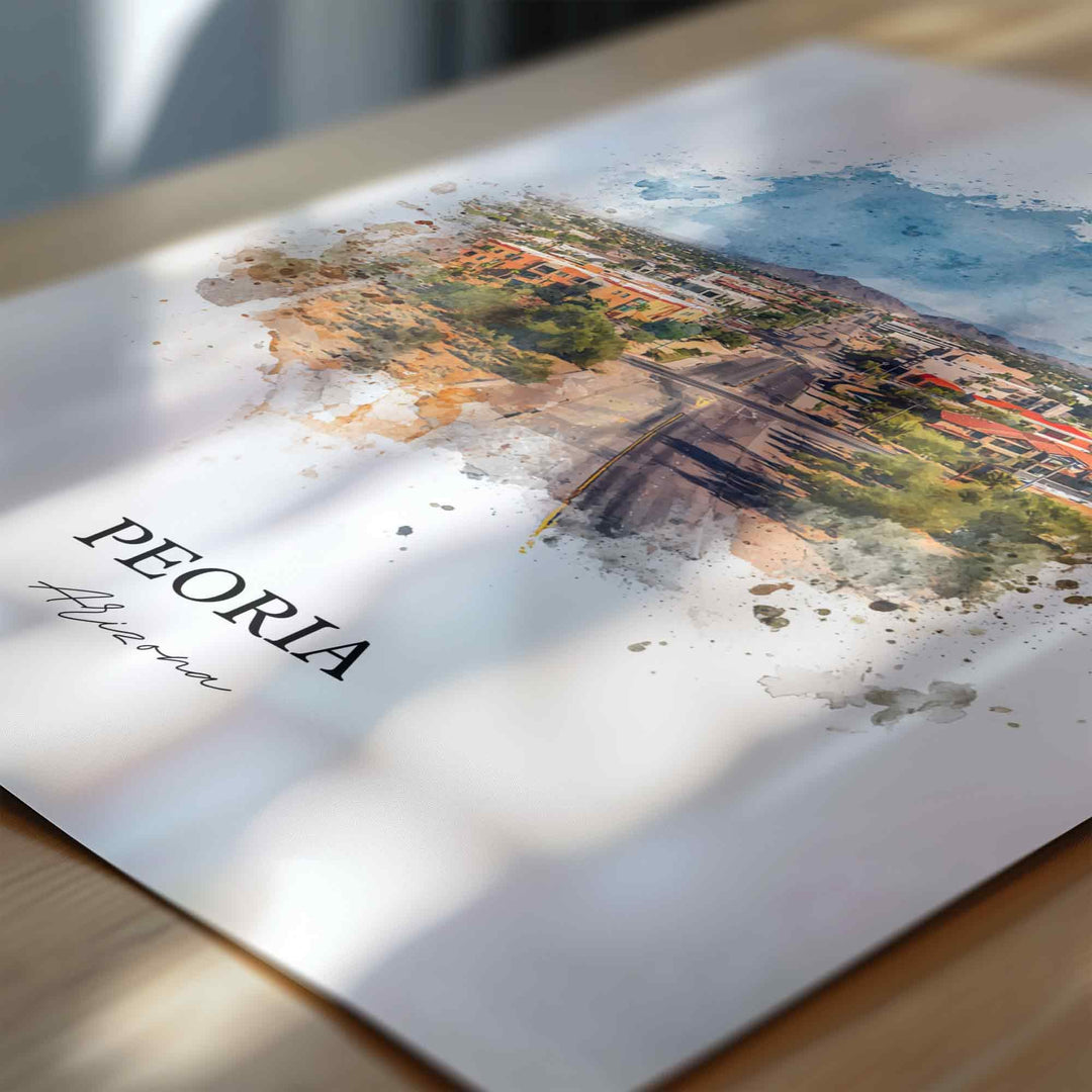 Peoria, Arizona – Watercolor Art Print