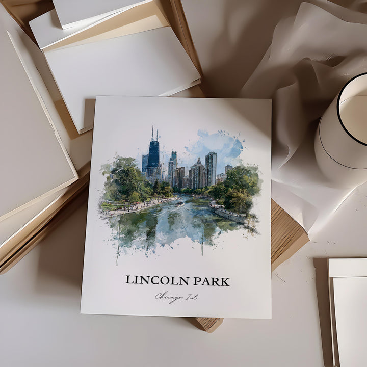 Lincoln Park, Chicago – Watercolor Art Print