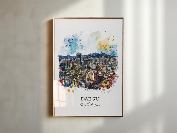 Daegu, South Korea – Watercolor Art Print