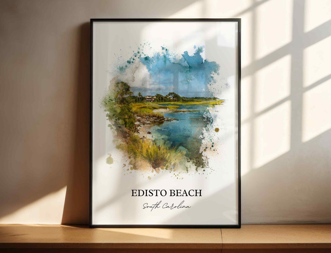 Edisto Beach, South Carolina – Watercolor Art Print