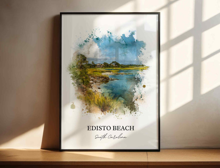 Edisto Beach, South Carolina – Watercolor Art Print