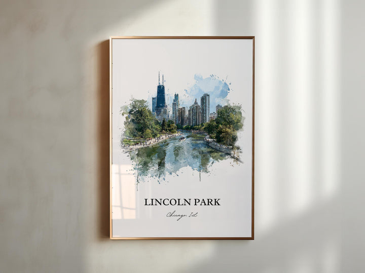 Lincoln Park, Chicago – Watercolor Art Print