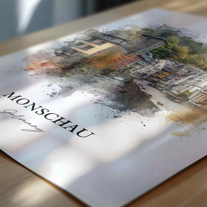 Monschau, Germany – Watercolor Art Print