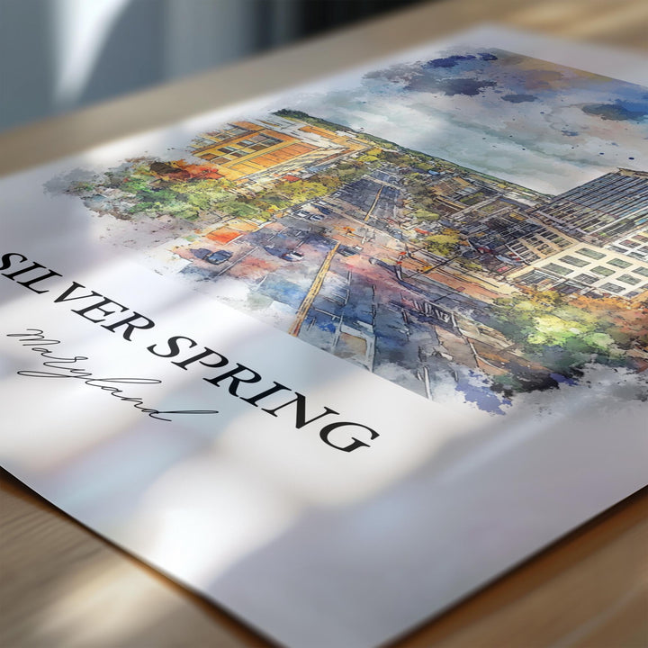Silver Spring MD Wall Art - Maryland Print