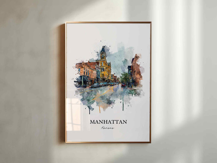 Manhattan, Kansas – Watercolor Art Print