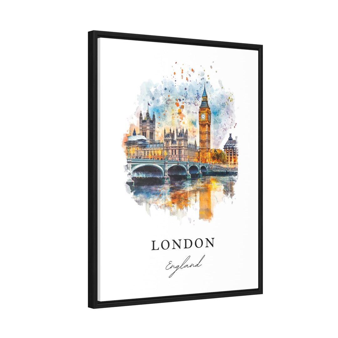 London England Wall Art, London Print, Big Ben Watercolor Art, London UK Art Gift,