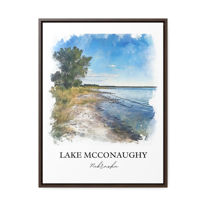Lake McConaughy Wall Art, Keith County Print, Nebraska Watercolor Art, McConaughy Lake Gift, Travel Print, Travel Poster, Housewarming Gift