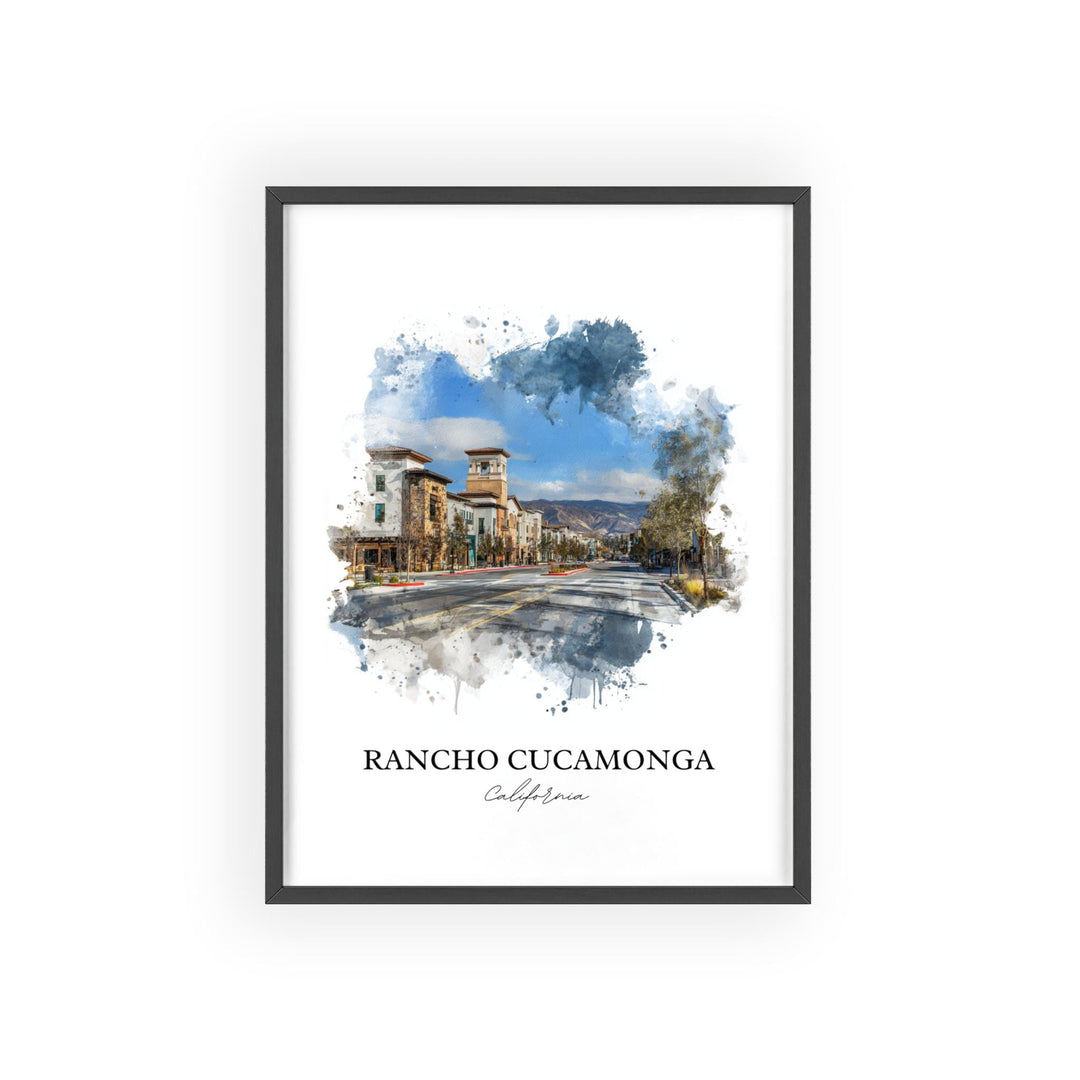 Rancho Cucamonga Art, Rancho Cucamonga Print, California Art, San Gabriel Mountains Gift, Travel Print, Travel Poster, Housewarming Gift