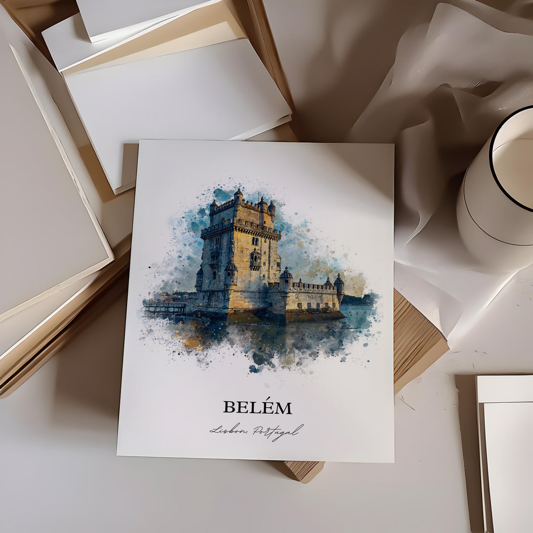 Belém, Portugal – Watercolor Art Print