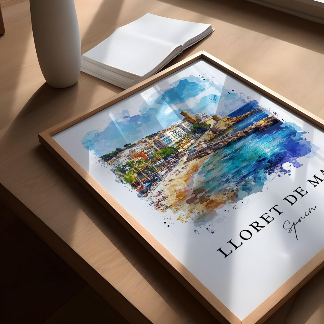 Lloret de Mar, Spain – Watercolor Art Print