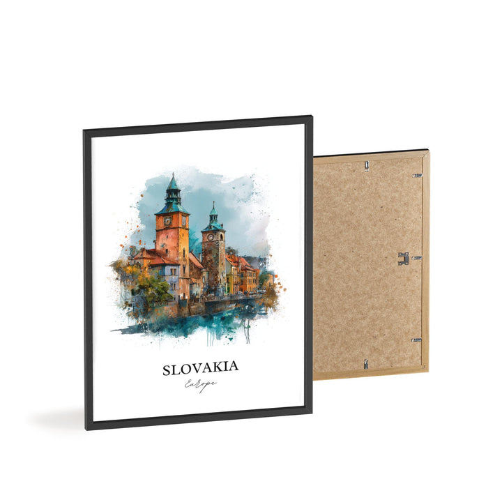 Slovakia Wall Art, Slovakia Print, Slovakia Watercolor Art, Slovakia Travel Gift, Travel Print, Travel Poster, Housewarming Gift