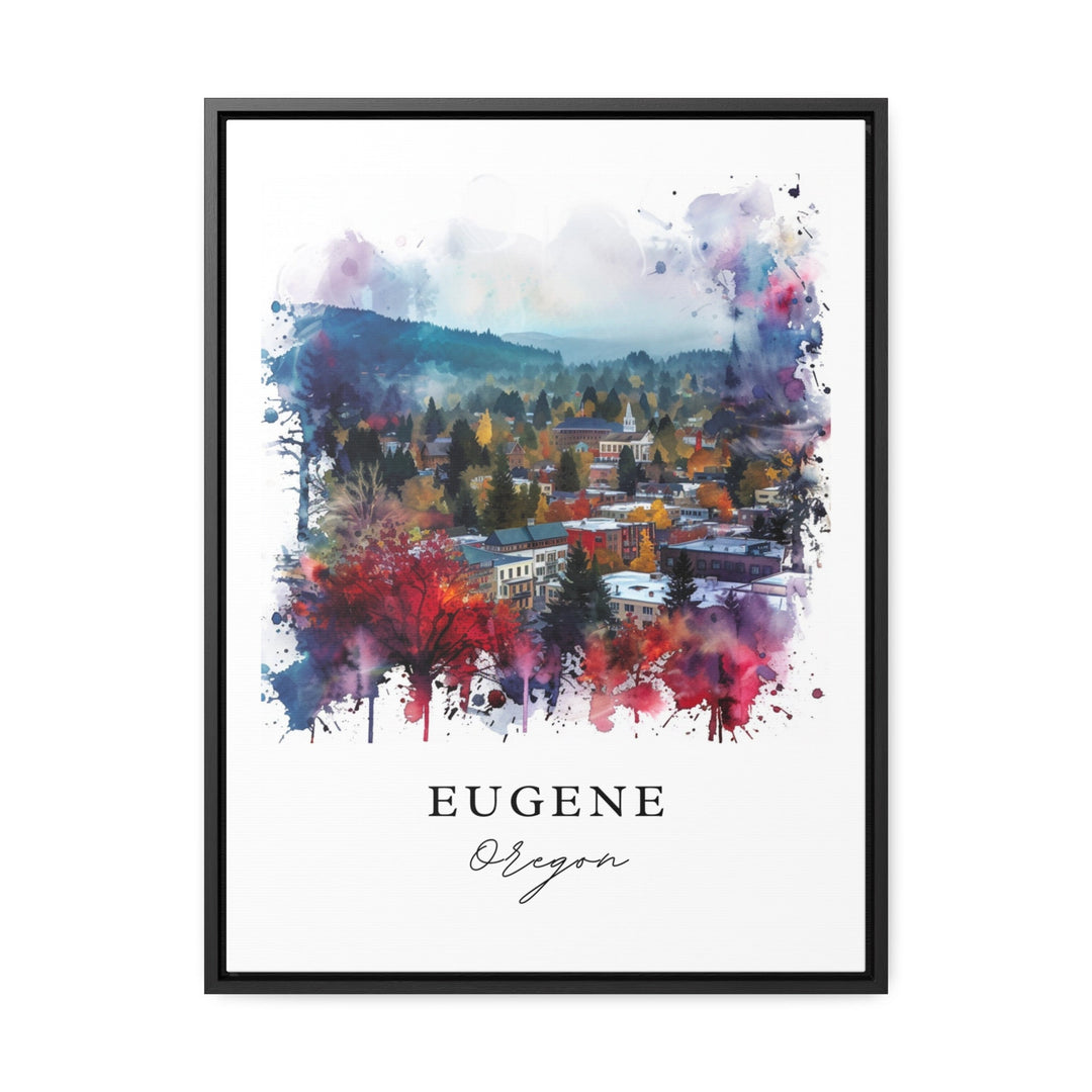 Eugene OR Wall Art, Oregon Print, Eugene Wall Art, Eugene Oregon Gift, Travel Print, Travel Poster, Travel Gift, Housewarming Gift