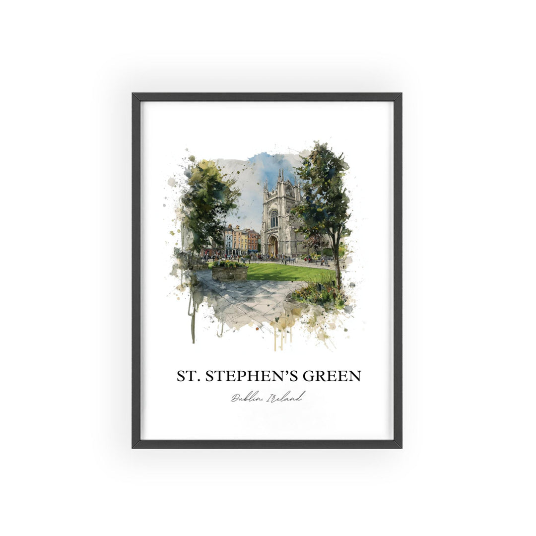 St. Stephen's Green, Ireland – Watercolor Art Print