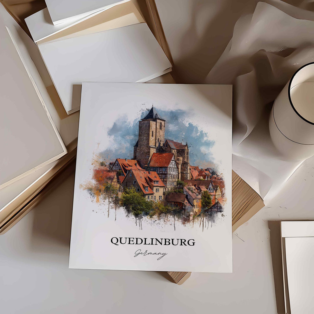 Quedlinburg, Germany – Watercolor Art Print