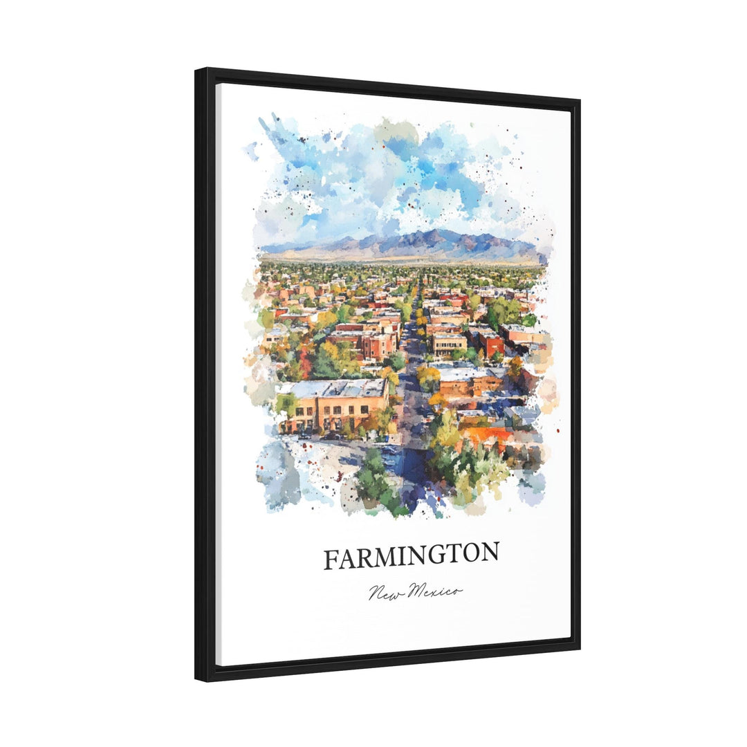 Farmington NM Wall Art, San Juan County Print, New Mexico Watercolor Art, Farmington NM Gift, Travel Print, Travel Poster, Housewarming Gift