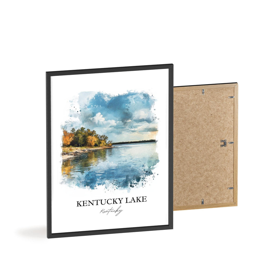 Kentucky Lake Wall Art, Grand Rivers KY Print, Kentucky Watercolor Art, Kentucky Lake Gift, Travel Print, Travel Poster, Housewarming Gift