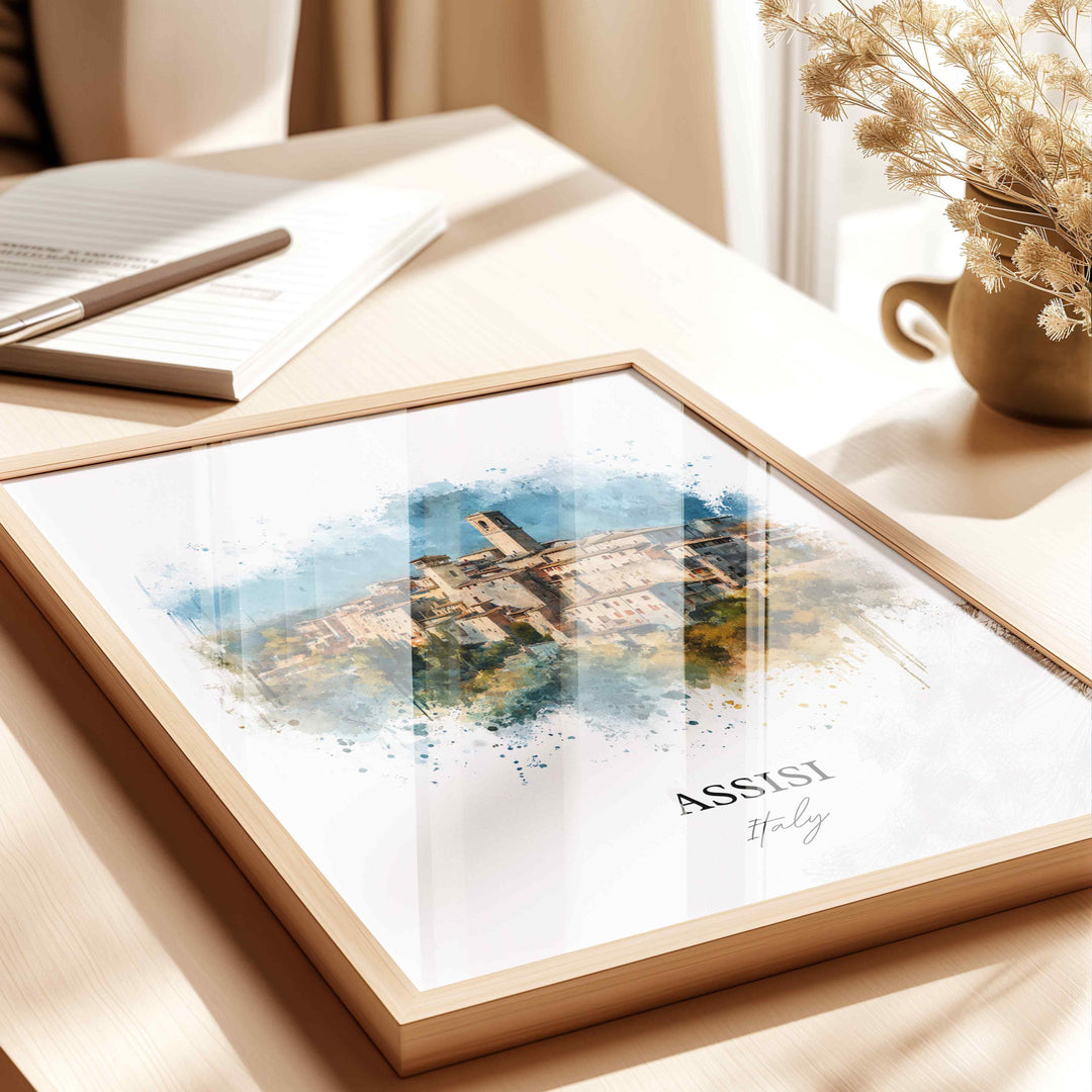 Assisi, Italy – Watercolor Art Print