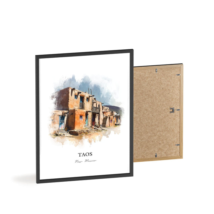 Taos, New Mexico – Watercolor Art Print