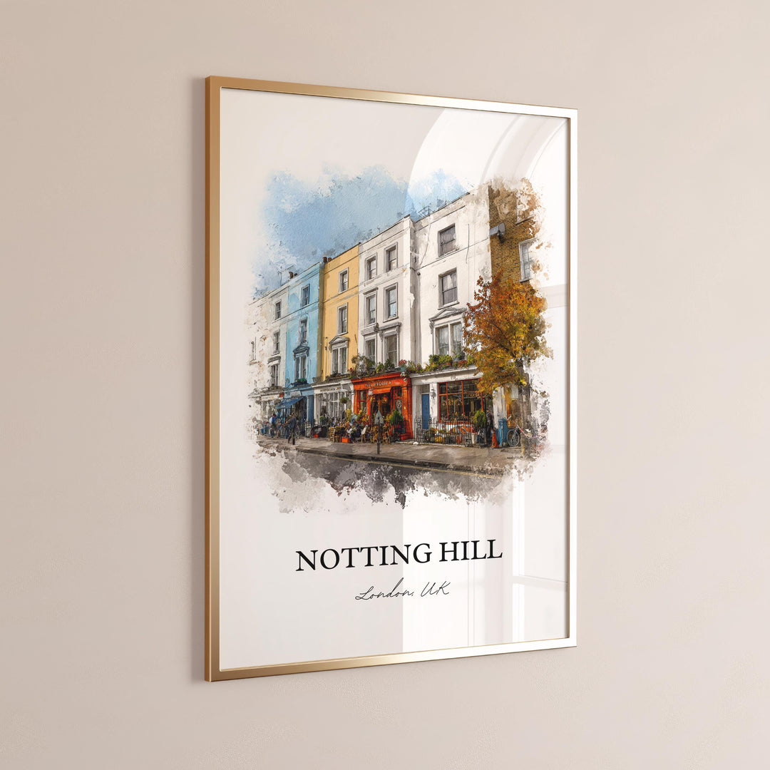 Notting Hill, London – Watercolor Art Print