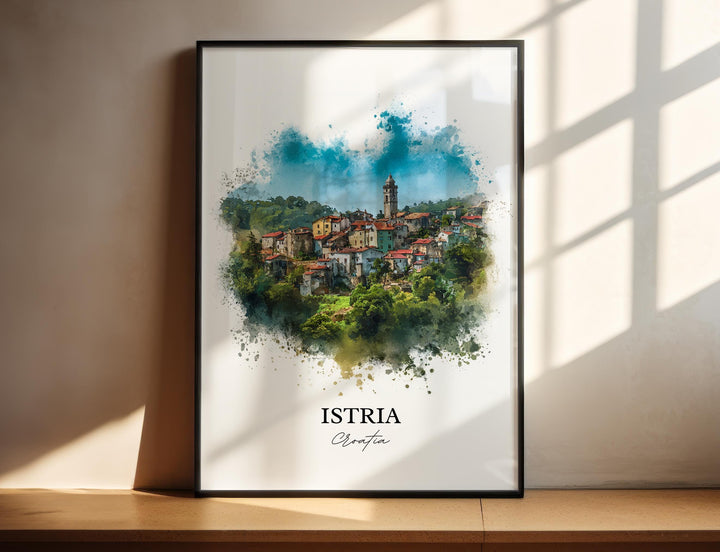 Istria Wall Art, Istria Croatia Print, Croatia Watercolor Art, Croatia Gift, Croatia Print, Travel Poster, Housewarming Gift
