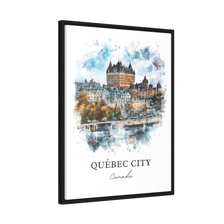 Quebec City Wall Art, Quebec Print, Quebec Watercolor Art, Quebec City Gift, Travel Print, Travel Poster, Housewarming Gift