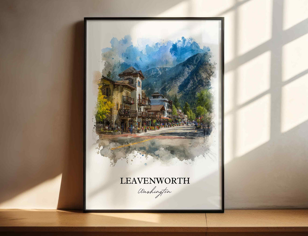 Leavenworth, Washington – Watercolor Art Print