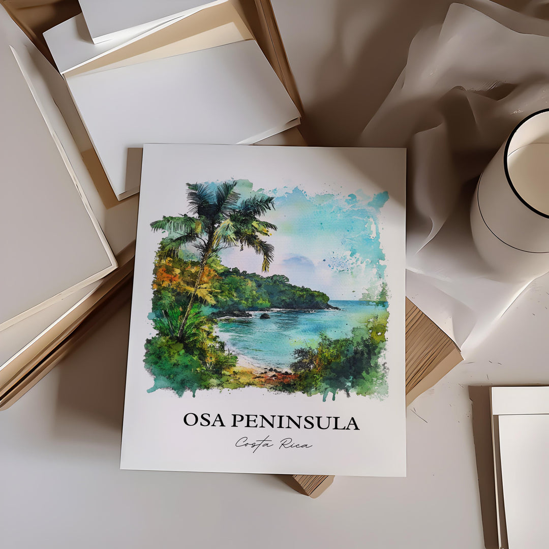 Osa Peninsula, Costa Rica – Watercolor Art Print