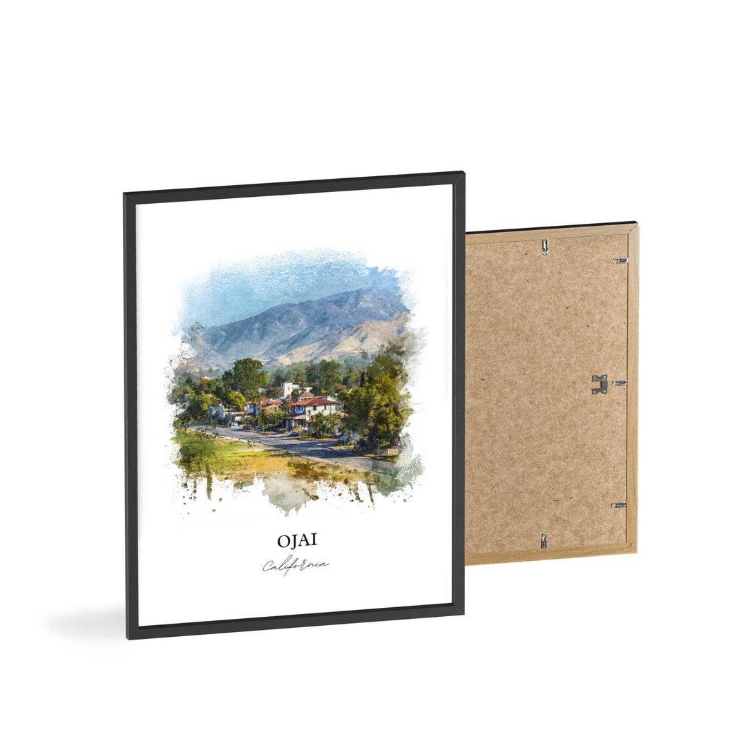 Ojai, California – Watercolor Art Print