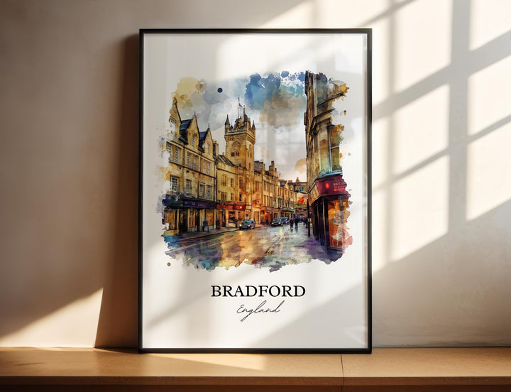 Bradford, England – Watercolor Art Print